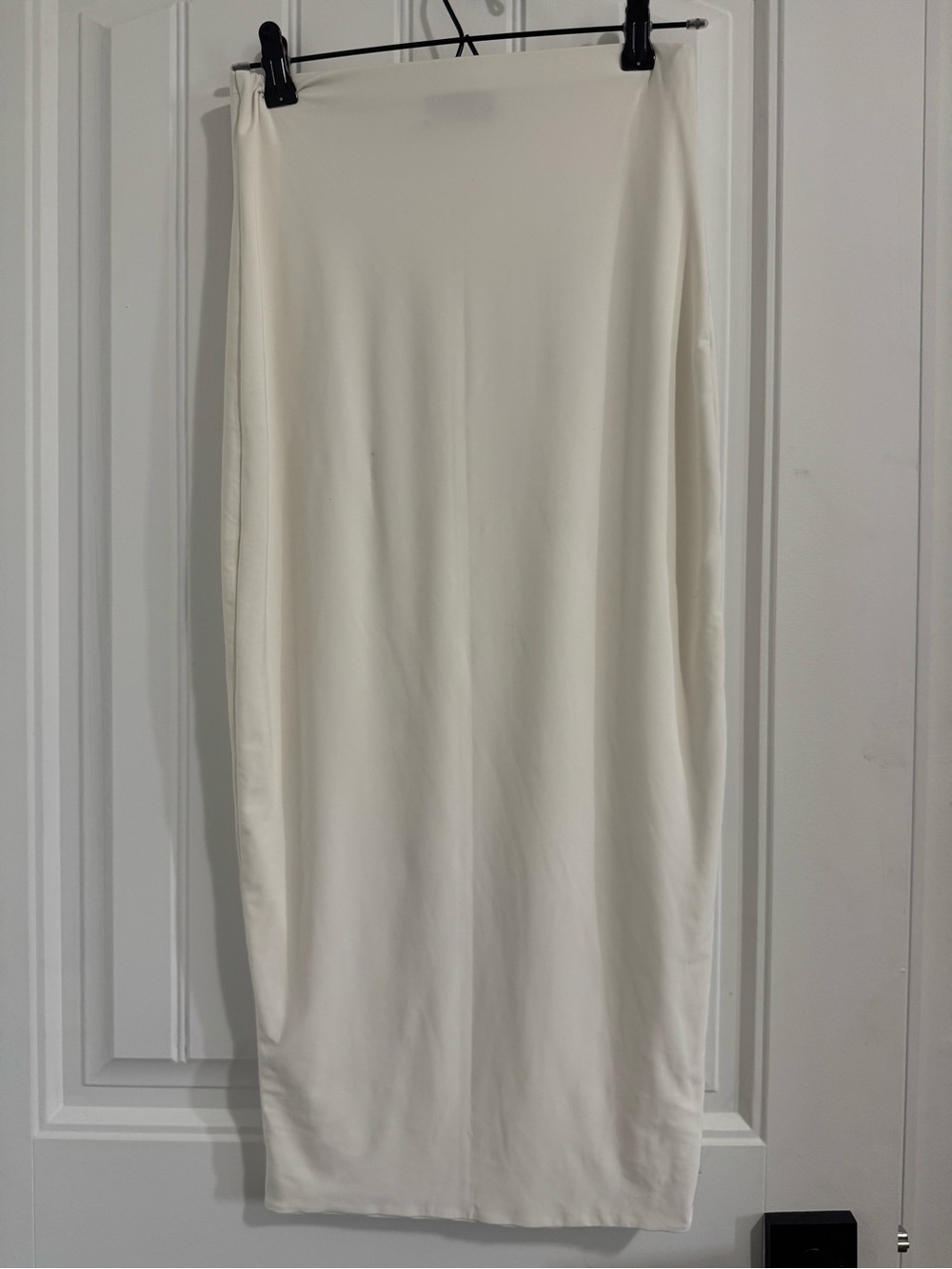 PrettyLittleThing Cream Pencil Slip Skirt